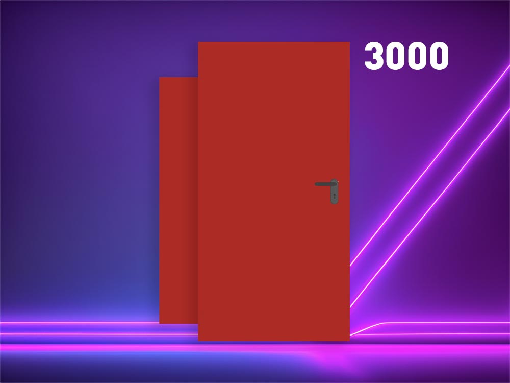 Image of BLOC PORTE MÉTALLIQUE EXTÉRIEUR 1V EI30 800 x 2050 RAL 3000